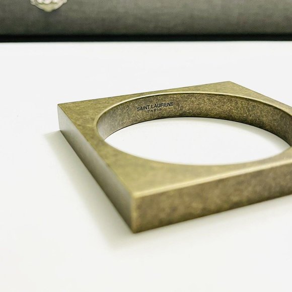 Saint Laurent Paris Bronze Square Bracelet - Picture 3 of 7